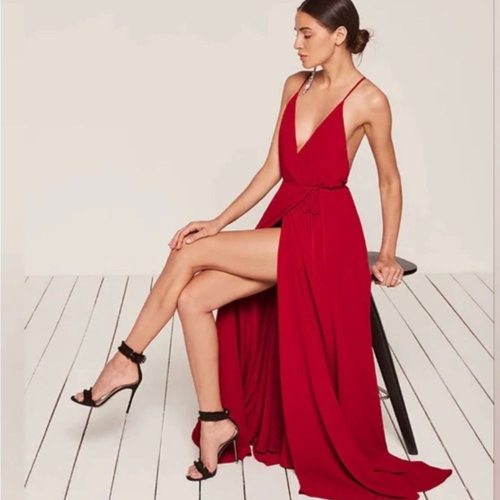 Reformation Red Calla Lily Gown
